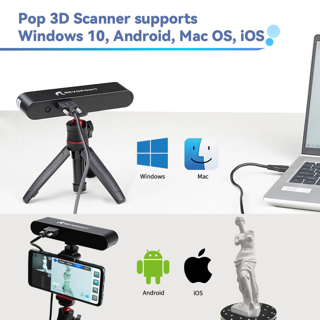 POP 3D Scanner(Infrared Light丨Precision 0.3mm)