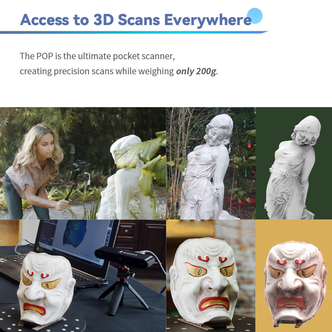 POP 3D Scanner(Infrared Light丨Precision 0.3mm)